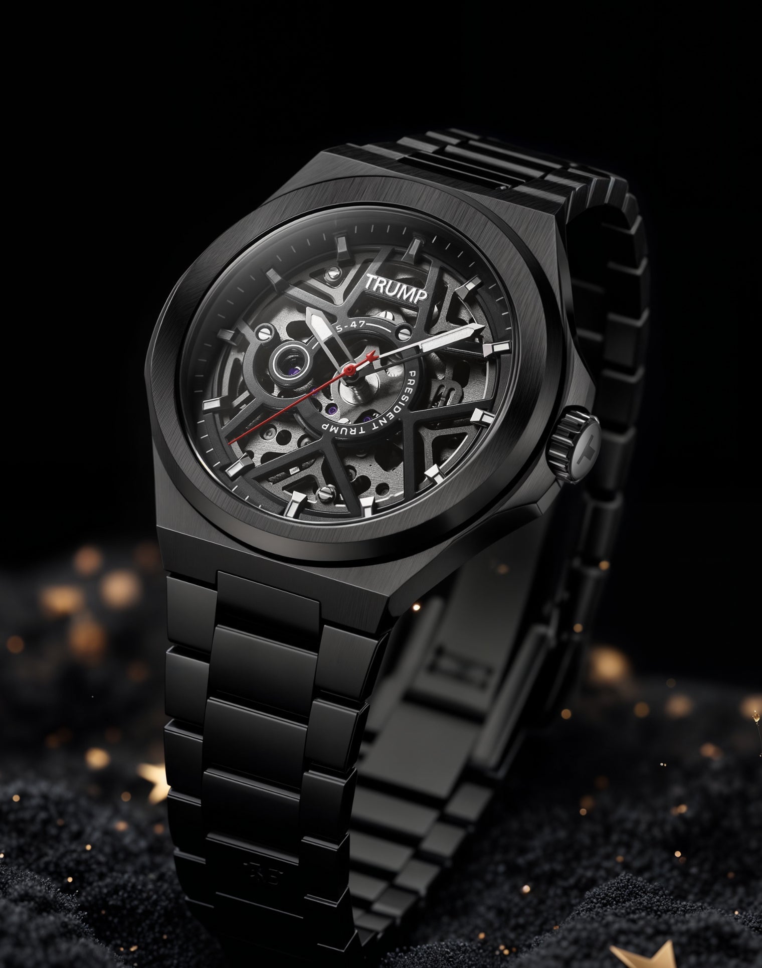 Black Star Skeleton - Trump Watches