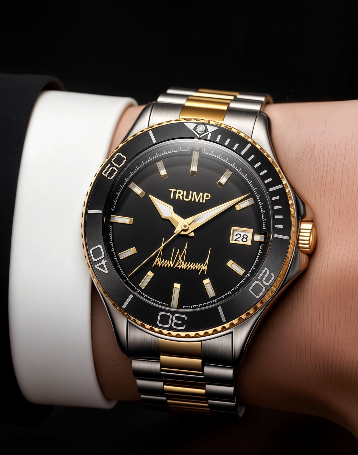 Fight Fight Fight Silver Gold - Trump Watches