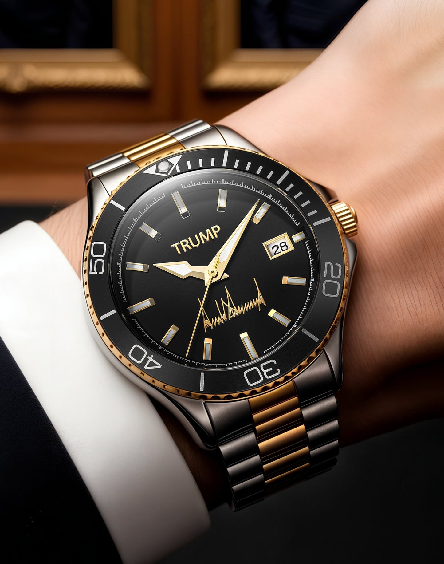 Fight Fight Fight Silver Gold - Trump Watches