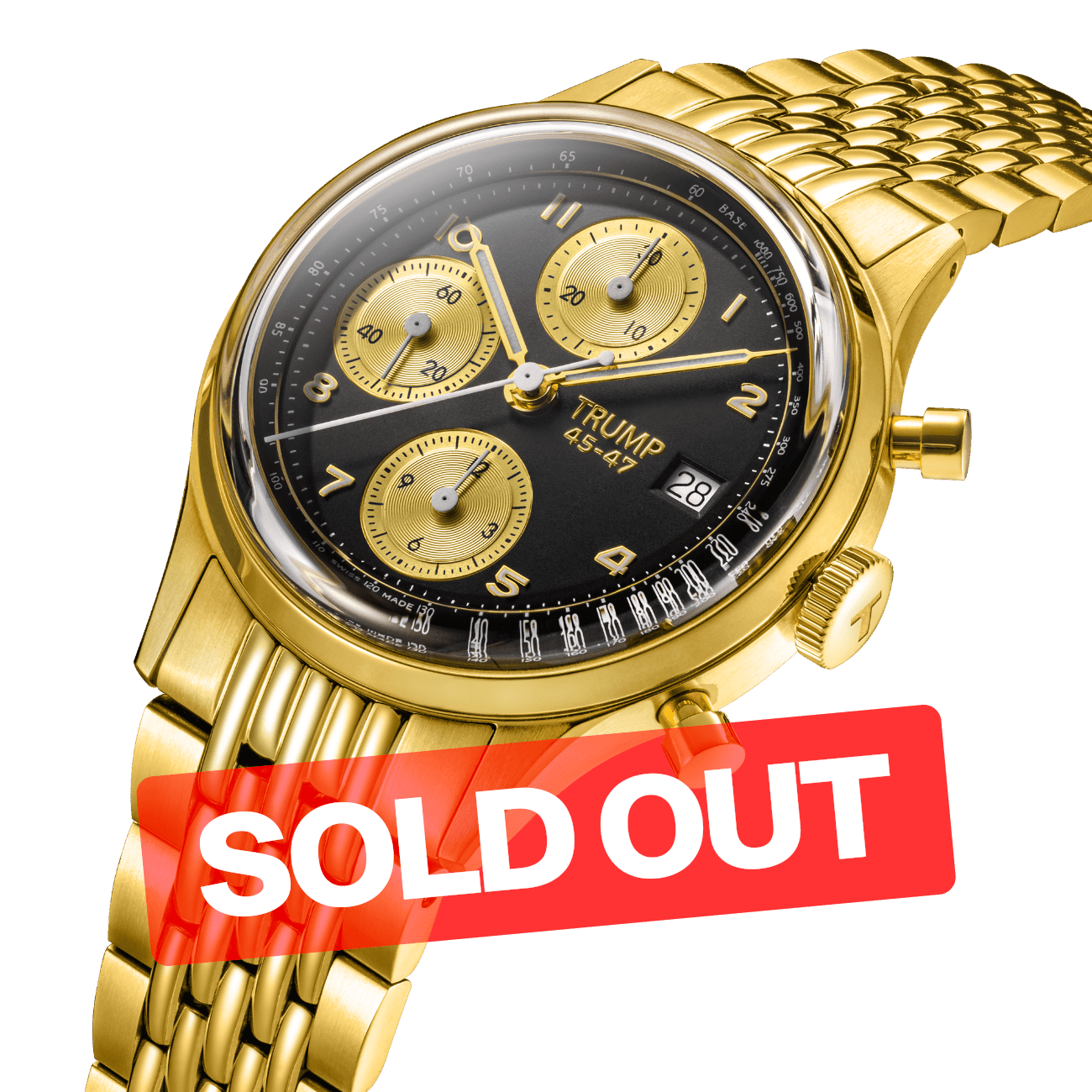 トランプ Monarchs Gold On Gold Limited Edition Trump Racer Chrono - Black | Trump Watches