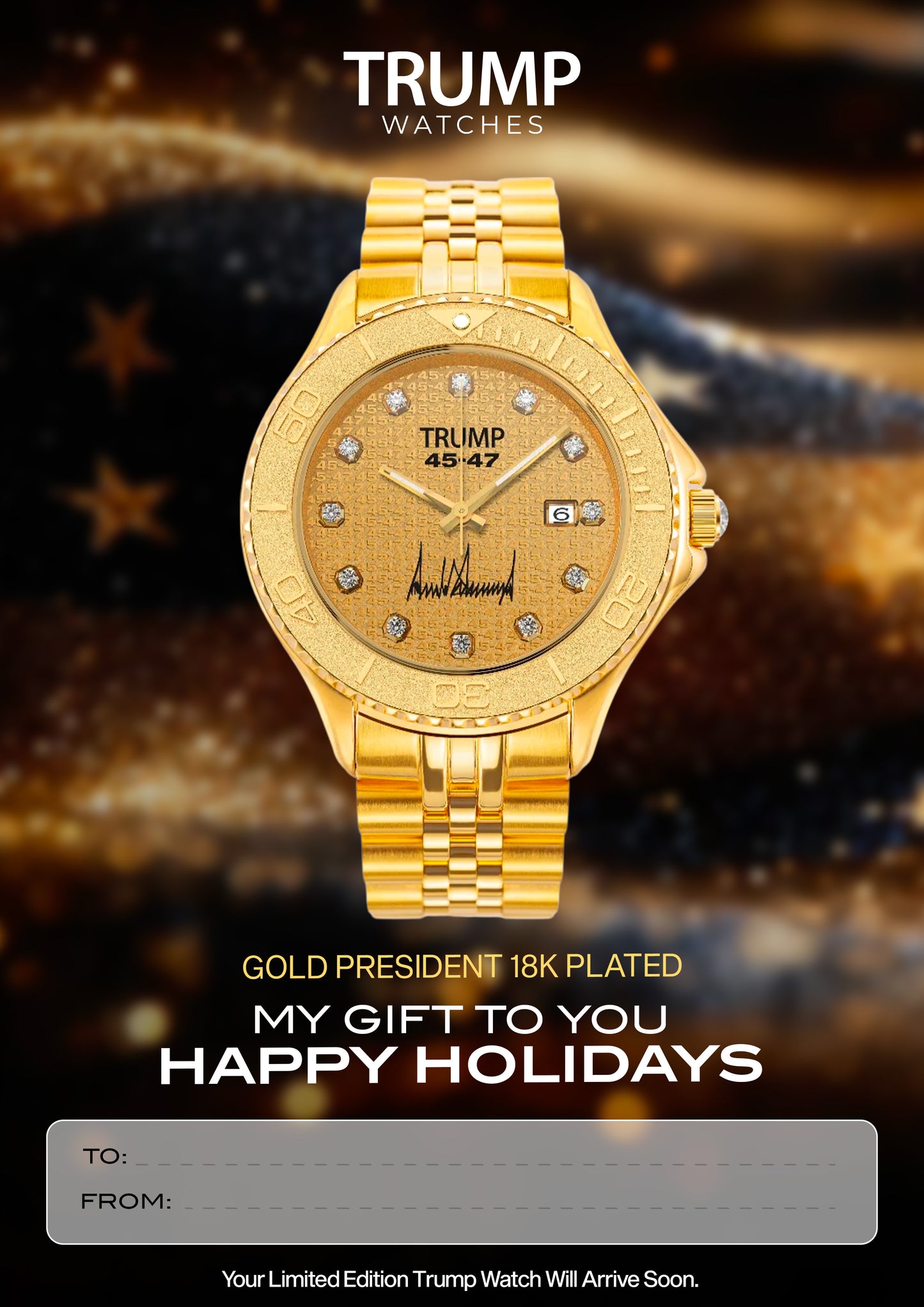 Gold President 18K Plated - Holiday Card