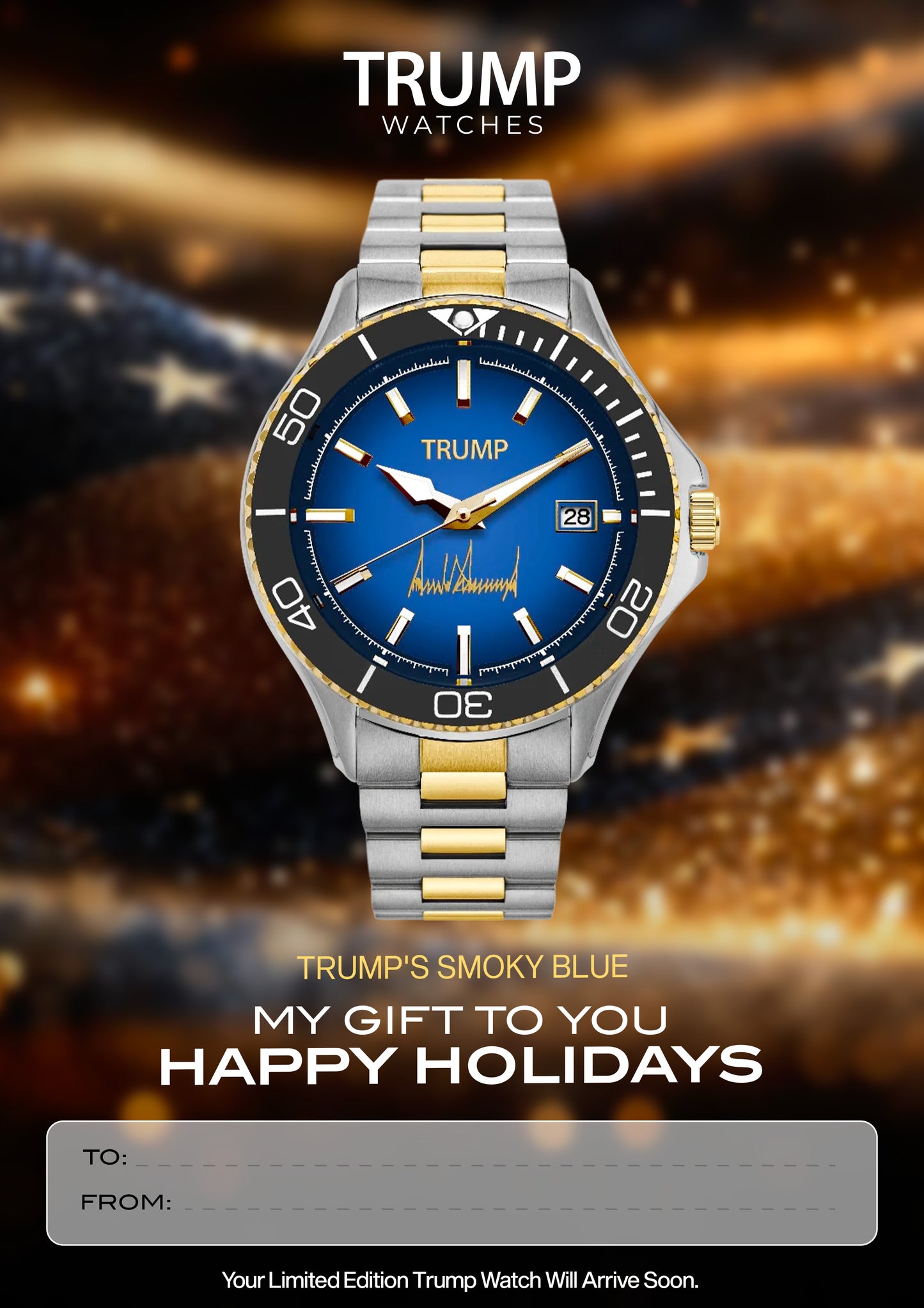 Trump Smoky Blue - Holiday Card