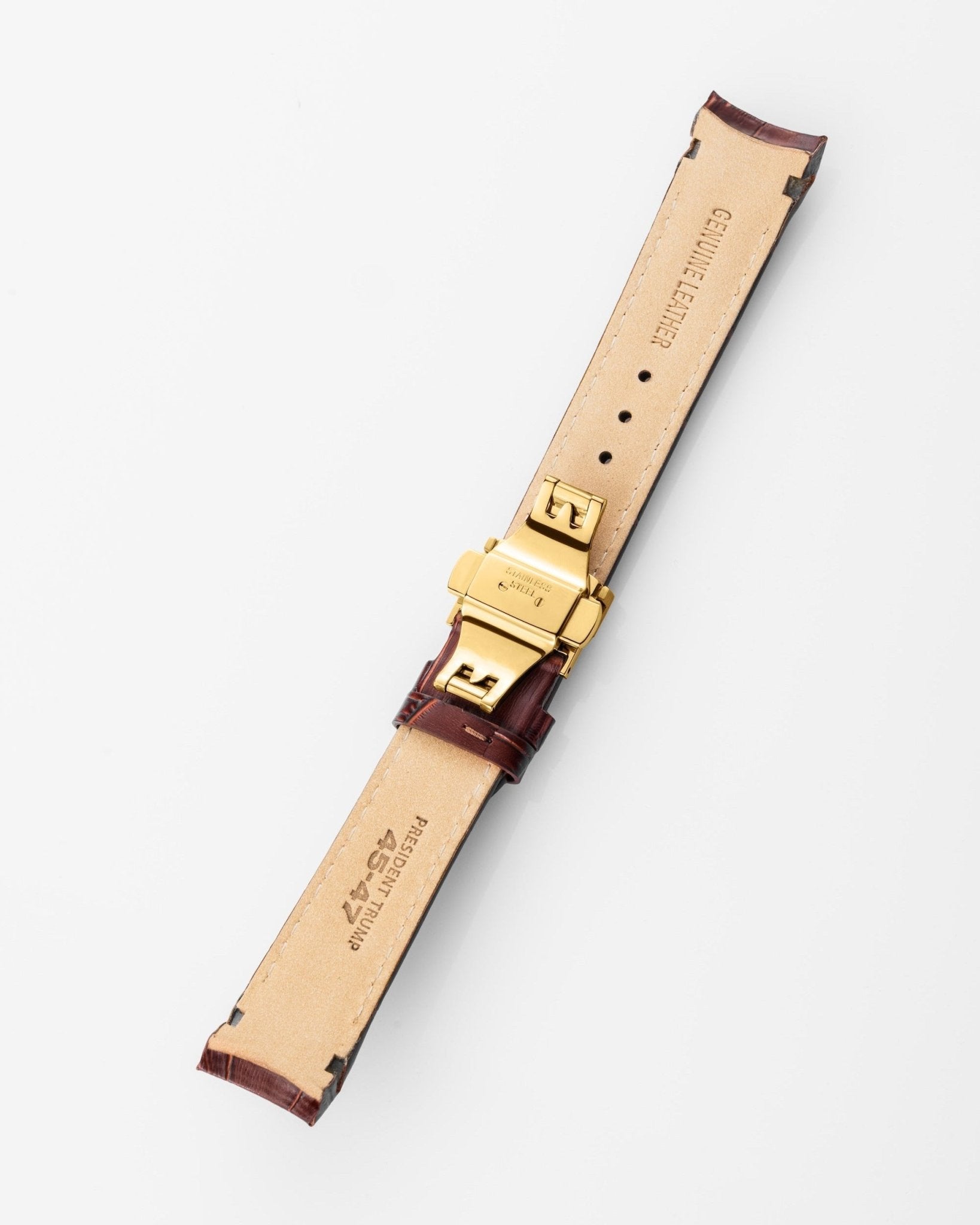 Fight Fight Fight Brown Leather Strap | Trump Watches