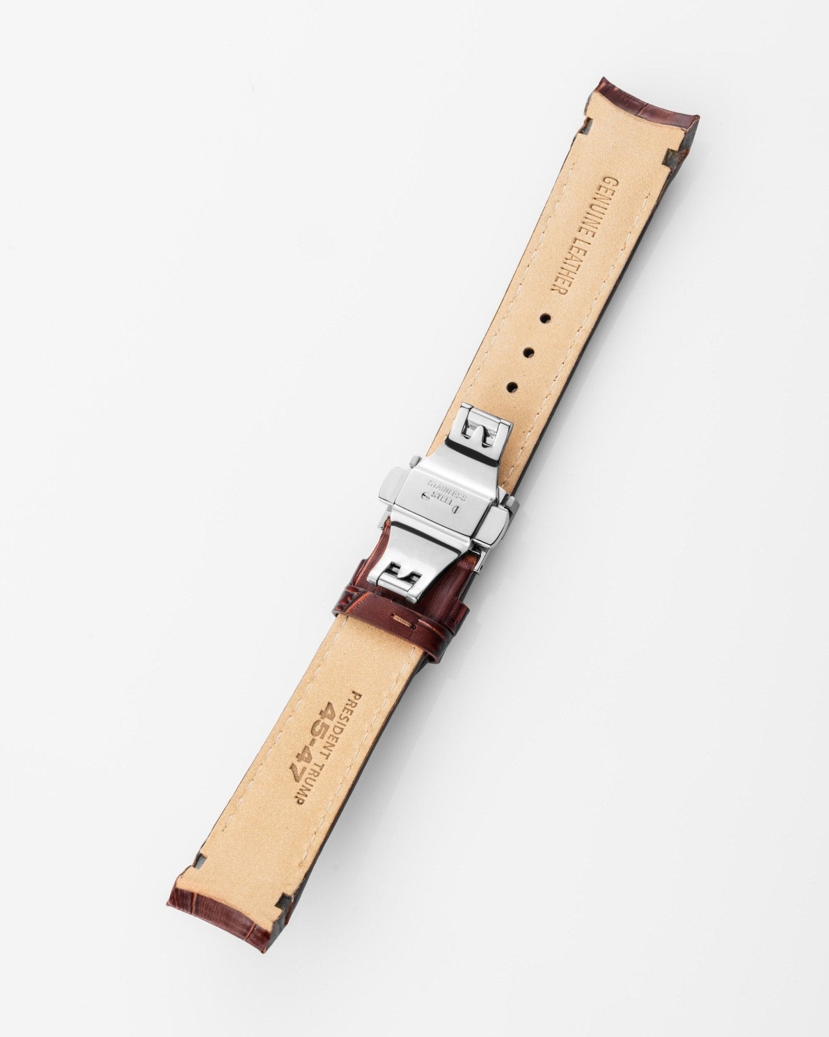 Fight Fight Fight Brown Leather Strap - Trump Watches