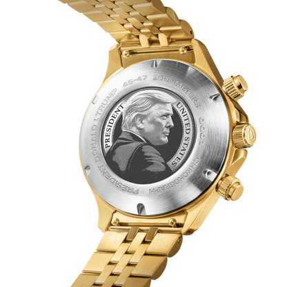 Fight Fight Fight Chronograph Gold Tone - Trump Watches