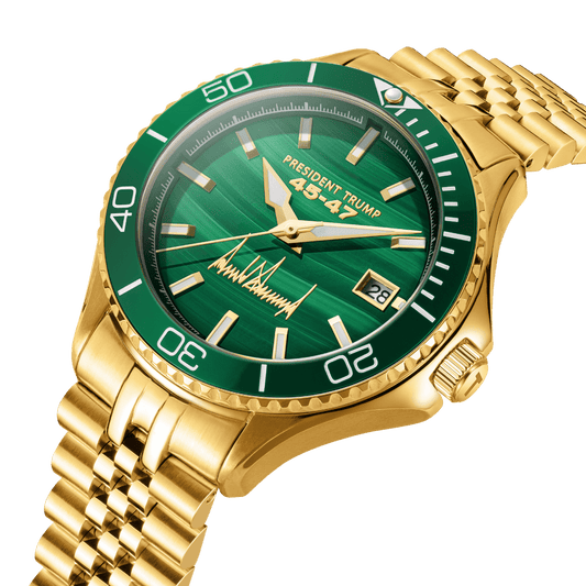 Fight Fight Fight Malachite - Trump Watches