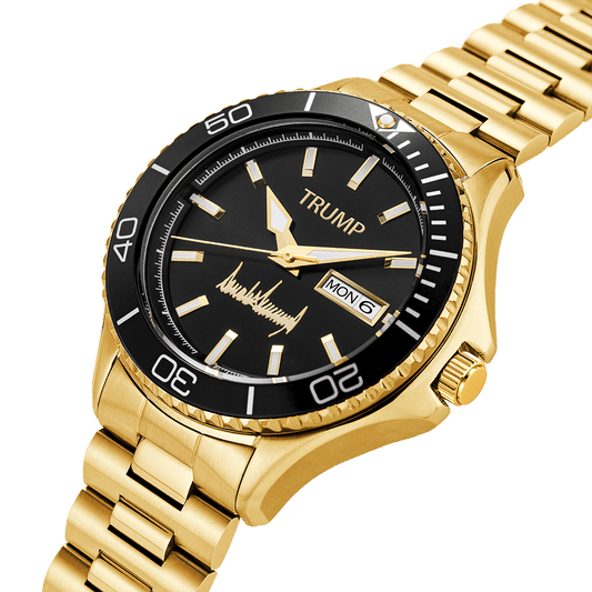 Fight Fight Fight Onyx Gold - Trump Watches