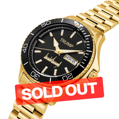 Fight Fight Fight Onyx Gold - Trump Watches