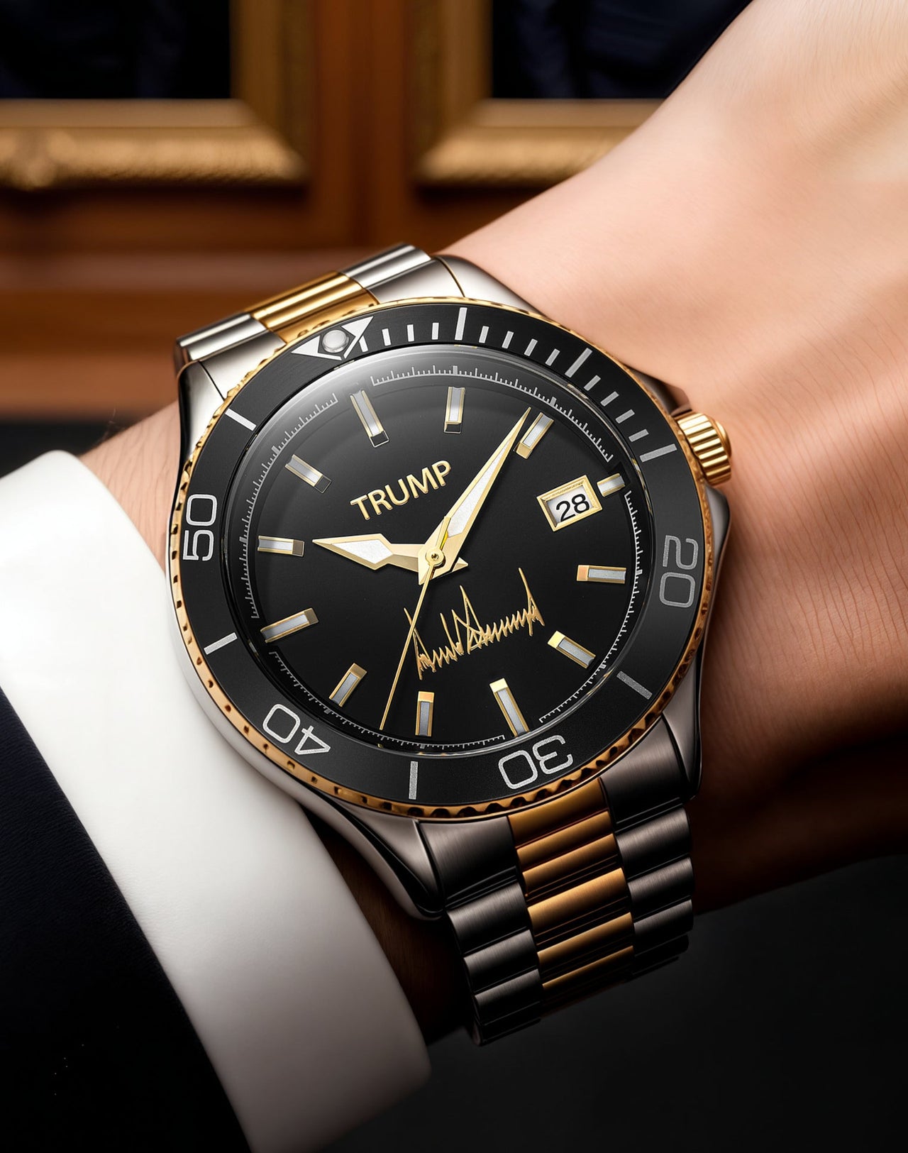 Fight Fight Fight Silver Gold - Trump Watches