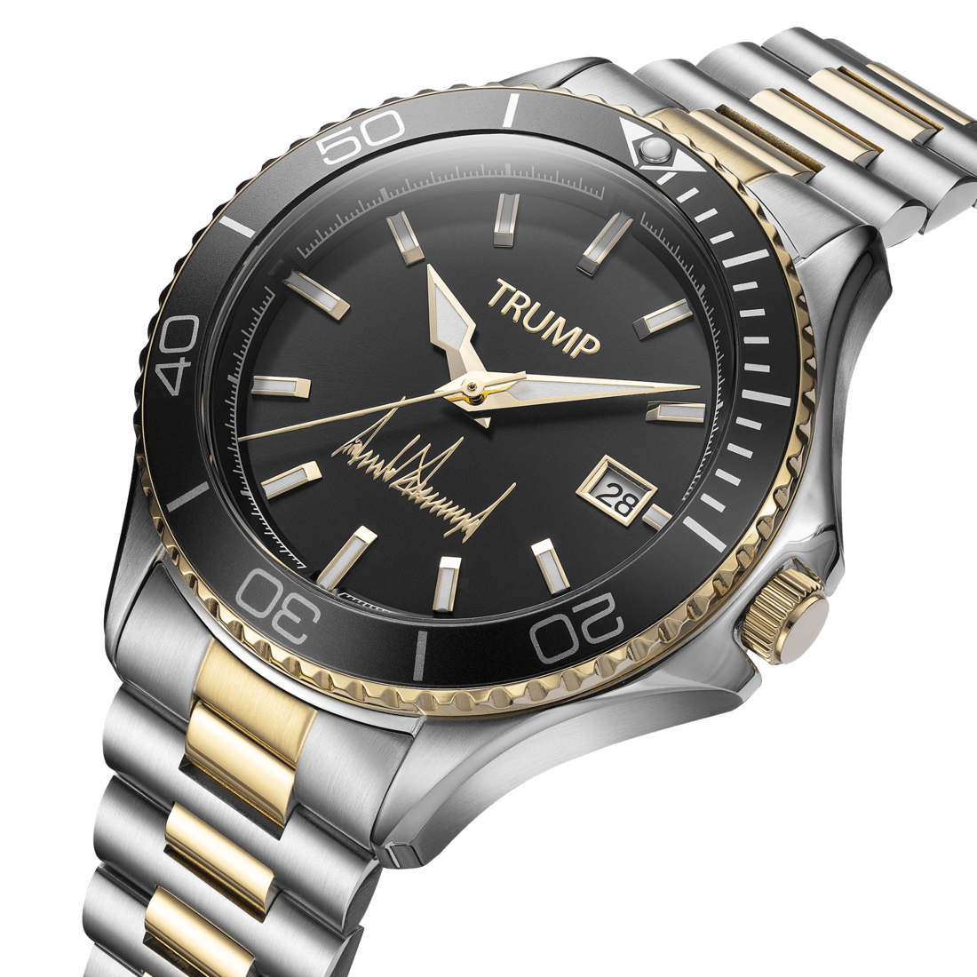 Fight Fight Fight Silver Gold - Trump Watches