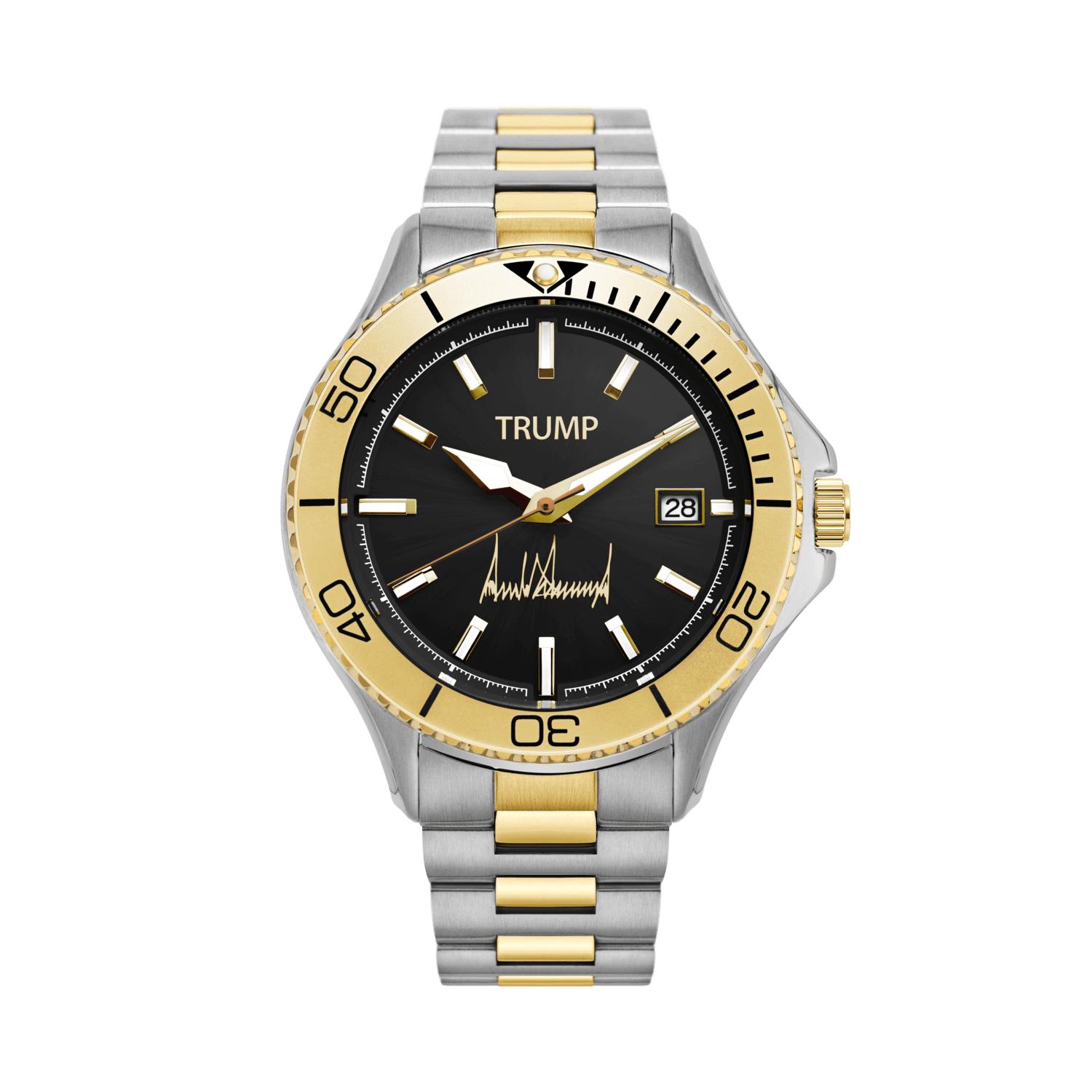 Trump Presidential Mogul - Two Tone Gold Black Dial - Trump Watches
