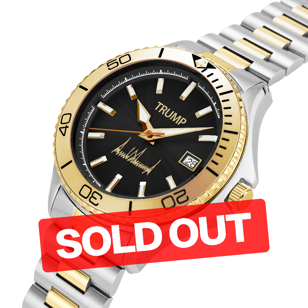 Trump Presidential Mogul - Two Tone Gold Black Dial - Trump Watches