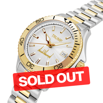 Trump Presidential Mogul - Two Tone Gold White Dial - Trump Watches