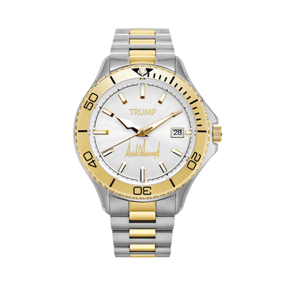 Trump Presidential Mogul - Two Tone Gold White Dial - Trump Watches